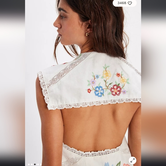 NWOT Free People Willow Embroidered Mini Dress - Picture 3 of 4